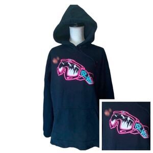 Off Road Vixens Womens Navy Pink Girls Get Dirty Too Hooded Sweatshirt Size XL